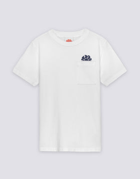 T-SHIRT BAMBINO A MANICA CORTA CON TASCA E LOGO SUL FRONTE