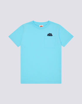 T-SHIRT BAMBINO A MANICA CORTA CON TASCA E LOGO SUL FRONTE