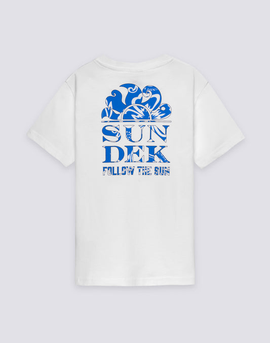 T-SHIRT POUR ENFANT AVEC IMPRIMÉ AU DOS FOLLOW THE SUN HIBISCUS