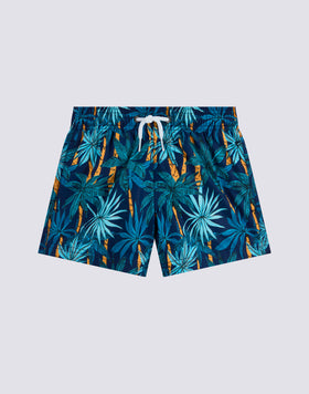 COSTUME DA BAGNO BAMBINO CORTO VITA ELASTICATA STAMPA JUNGLE FEVER IN POLY RICICLATO