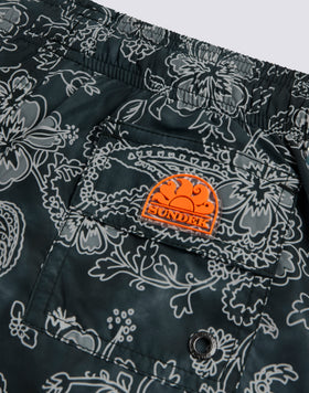 COSTUME DA BAGNO CORTO BAMBINO VITA ELASTICATA STAMPA HIBI PAISLEY IN POLY RICICLATO