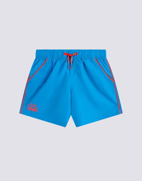 ICONIC TAFFETA SHORT-LENGTHS SWIMSHORTS WITH ELASTICATED WAIST AND PIPING