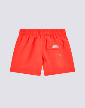 ICONIC TAFFETA ELASTICATED WAIST SHORT SWIMSHORTS WITH RAINBOW EMBROIDERY