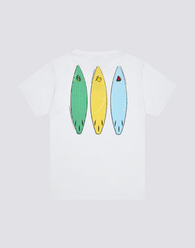 T-SHIRT BAMBINO A MANICA CORTA STAMPA JUICY STRIPES SURFBOARD
