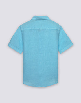 CAMICIA IN LINO DA BAMBINO A MANICA CORTA