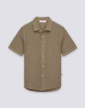 CAMICIA IN LINO DA BAMBINO A MANICA CORTA