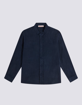 CHEMISE EN LIN À COL MANDARIN