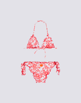 BIKINI POUR FILLE AVEC IMPRIMÉ HIBISCUS SK23