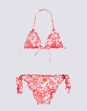 BIKINI BAMBINA CON STAMPA HIBISCUS SK23