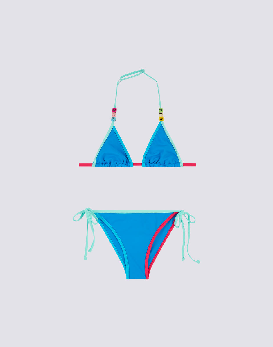 Bikini Bambina A Righe Sundek Mini Magnolia - Bianco/rosso - Taglie 6/8/10/12/14/16 Anni