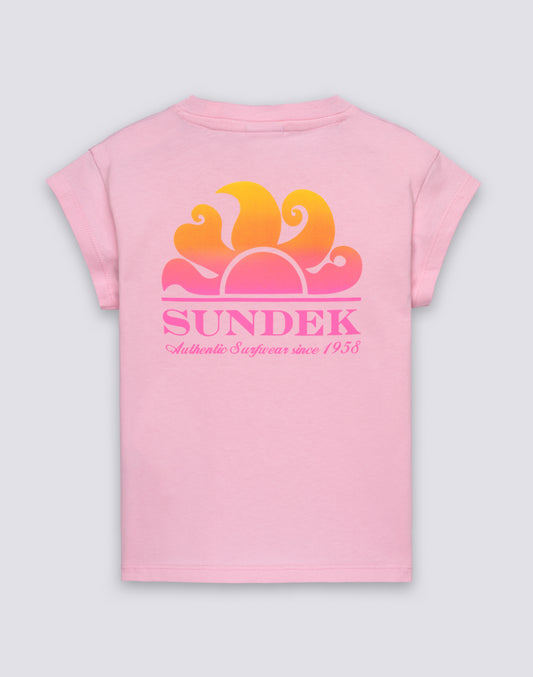GIRLS' T-SHIRT WITH GRADIENT LOGO