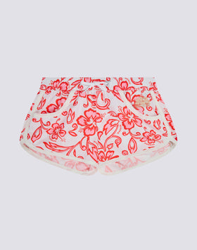 PANTALONCINO MARE CORTO BAMBINA MARGATE CON STAMPA HIBISCUS SK23