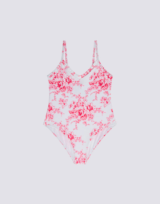 COSTUME INTERO BAMBINA STAMPA ROSE DE JOIE