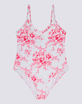COSTUME INTERO BAMBINA STAMPA ROSE DE JOIE