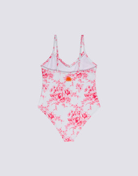 COSTUME INTERO BAMBINA STAMPA ROSE DE JOIE