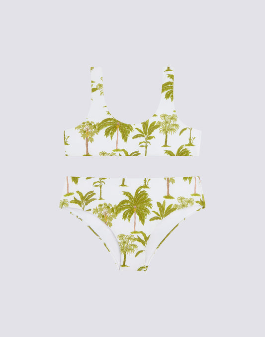 MINI SPORTY BIKINI WITH BOTANIC PRINT