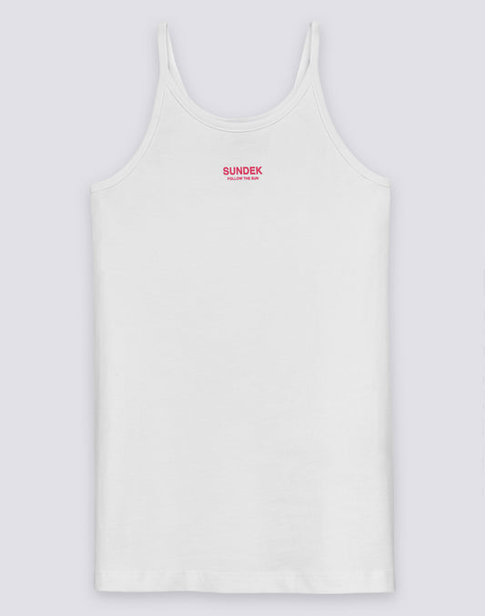 SLEEVELESS GIRLS' DRESS WITH LOGO