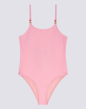 GIRLS' ONE-PIECE SWIMSUIT WITH BEADS