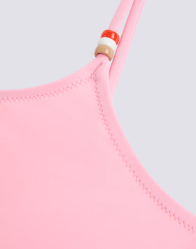 GIRLS' ONE-PIECE SWIMSUIT WITH BEADS