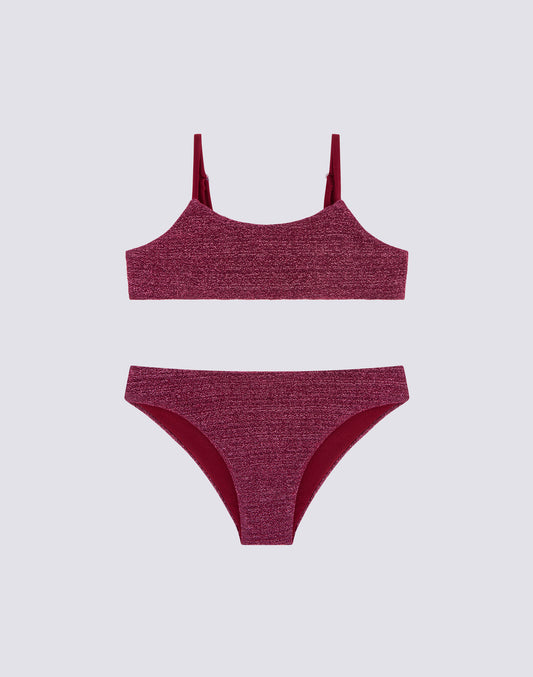 BIKINI AVEC HAUT BANDEAU ET BAS FIXE