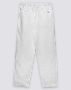 PANTALONI UOMO A VITA ELASTICATA IN LINO