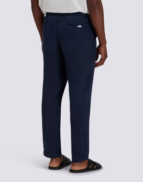 MEN'S ELASTIC WAISTED LINEN TROUSERS
