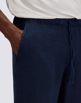 MEN'S ELASTIC WAISTED LINEN TROUSERS