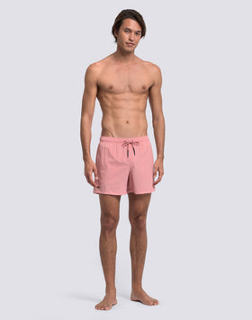 GOLDENWAVE MEN'S SHORT SWIMSUIT WITH ELASTIC WAIST, SOLID COLOR, 4WAY STRETCH