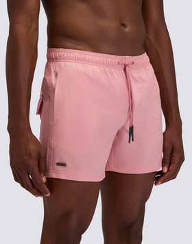 MAILLOT DE BAIN COURT POUR HOMME GOLDENWAVE AVEC TAILLE ÉLASTIQUE, COULEUR UNIE 4WAY STRETCH