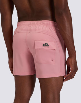 MAILLOT DE BAIN COURT POUR HOMME GOLDENWAVE AVEC TAILLE ÉLASTIQUE, COULEUR UNIE 4WAY STRETCH