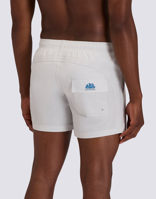 COSTUME DA BAGNO UOMO CORTO VITA ELASTICATA GOLDENWAVE TINTA UNITA 4WAY STRETCH