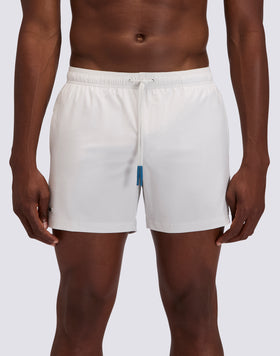 GOLDENWAVE MEN'S SHORT SWIMSUIT WITH ELASTIC WAIST, SOLID COLOR, 4WAY STRETCH