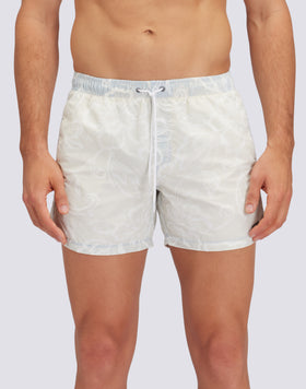 TRAJE DE BAÑO CORTO ICONIC DE TAFETÁN CON CINTURA ELÁSTICA GOLDENWAVE ESTAMPADO SK23 