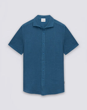 CAMICIA UOMO IN LINO A MEZZE MANICHE