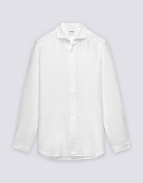 CHEMISE EN LIN TEINTE EN PIÈCE POUR HOMME