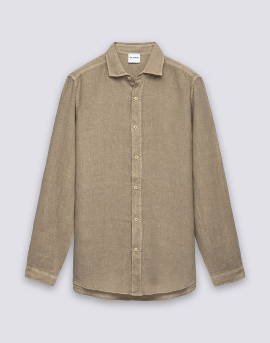 CAMICIA DA UOMO IN LINO TINTO CAPO