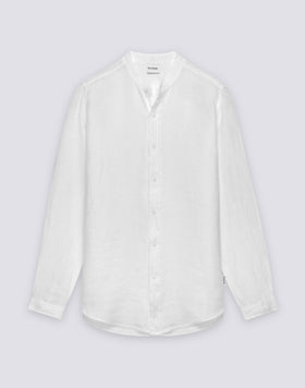 CAMICIA DA UOMO ALLA COREANA IN LINO TINTO CAPO