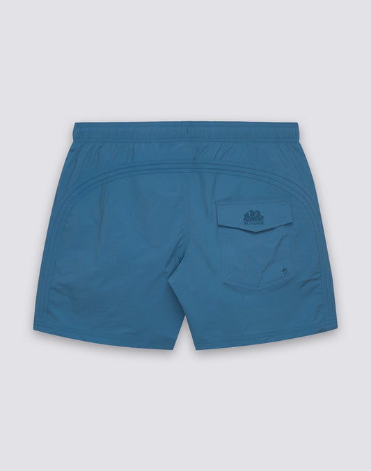 MAILLOT DE BAIN SHORT POUR HOMME GOLDENWAVE TAILLE ELASTIQUÉE COLEUR UNIE EN NYLON TASLAN