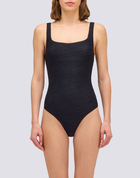 MILLER - TRAJE DE BAÑO DE UNA PIEZA CON ESTAMPADO DE CEBRA JACQUARD