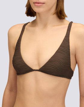MAVE - BIKINI TOP CON SPALLINE FISSE EFFETTO WAVE