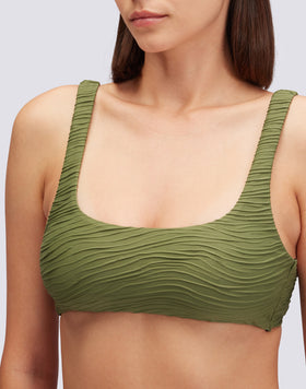 MARLENE TOP CROP IN ZEBRA JACQUARD