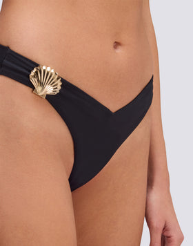 LOREN - SLIP BIKINI SGAMBATO CON DETTAGLIO CONCHIGLIA