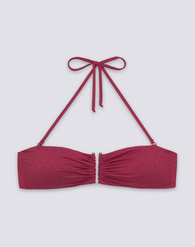 TOP BIKINI A FASCIA CON STRASS