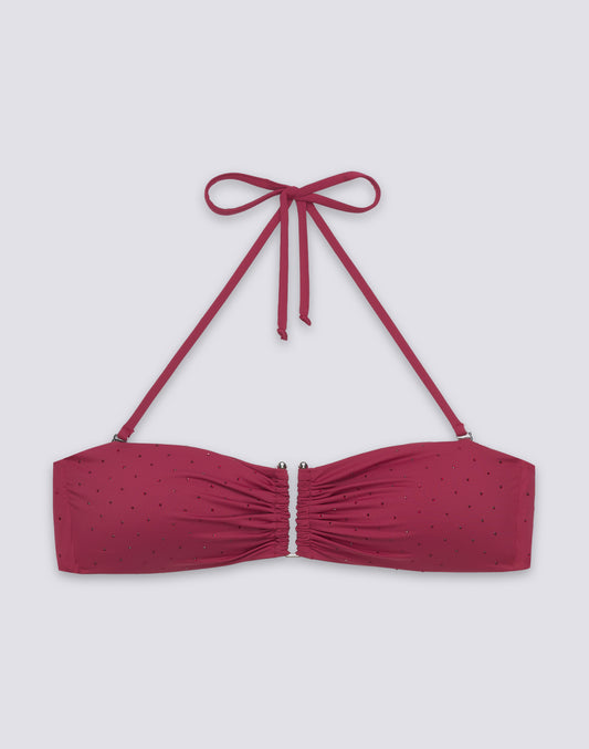TOP BIKINI A FASCIA CON STRASS