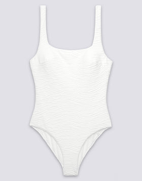 BAÑADOR DE UNA PIEZA PARA MUJER CON EFECTO WAVE EN JACQUARD