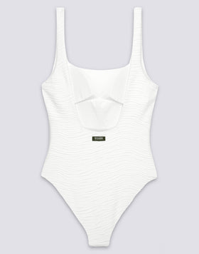 BAÑADOR DE UNA PIEZA PARA MUJER CON EFECTO WAVE EN JACQUARD