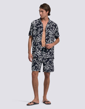 WALKSHORT UOMO STAMPATO IN VISCOSA POPELINE