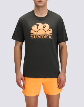 T-SHIRT À COL ROND AVEC IMPRIMÉ LOGO