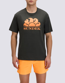 T-SHIRT UOMO A GIROCOLLO CON STAMPA LOGO