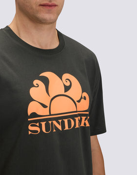 T-SHIRT UOMO A GIROCOLLO CON STAMPA LOGO